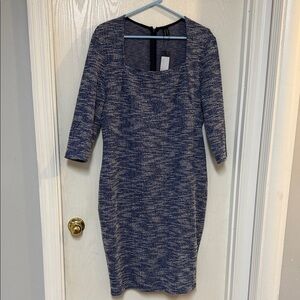 Chic Long Sleeve Blue Dress